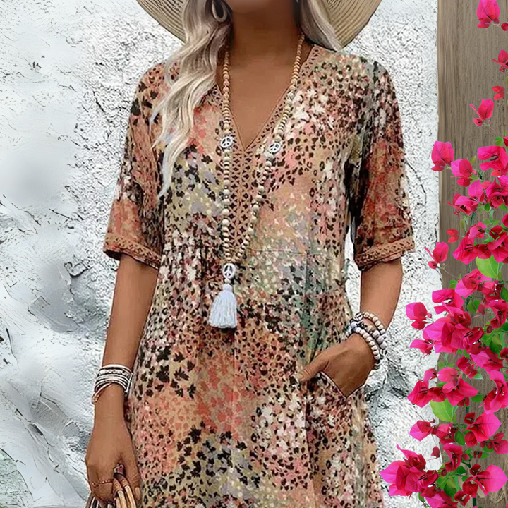 Evelyn™ | Vintage V-neck dress