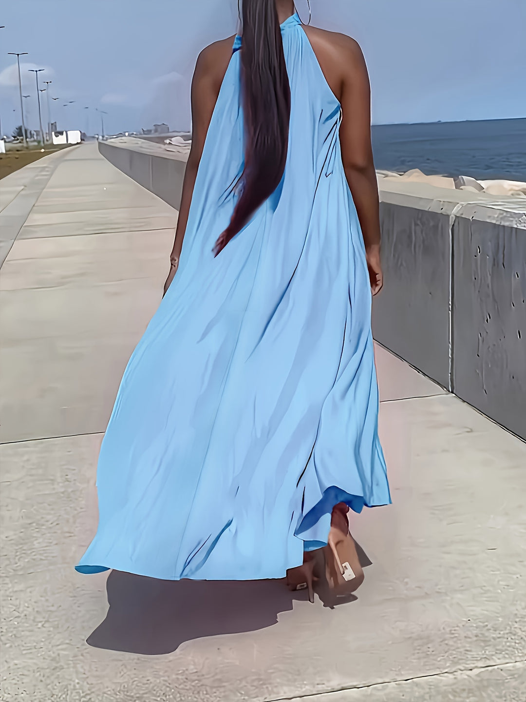 Ellen™ | Halter Neck Maxi Dress