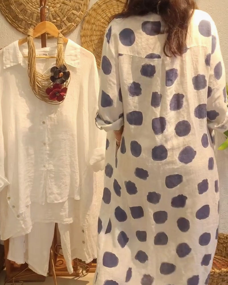 Alyssa™ | Polka Dot Long Sleeve Dress