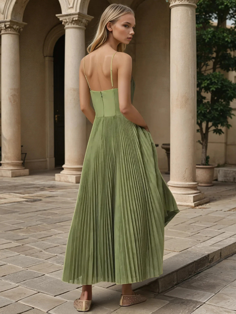 Gwen™ | Pleated Midi Dress