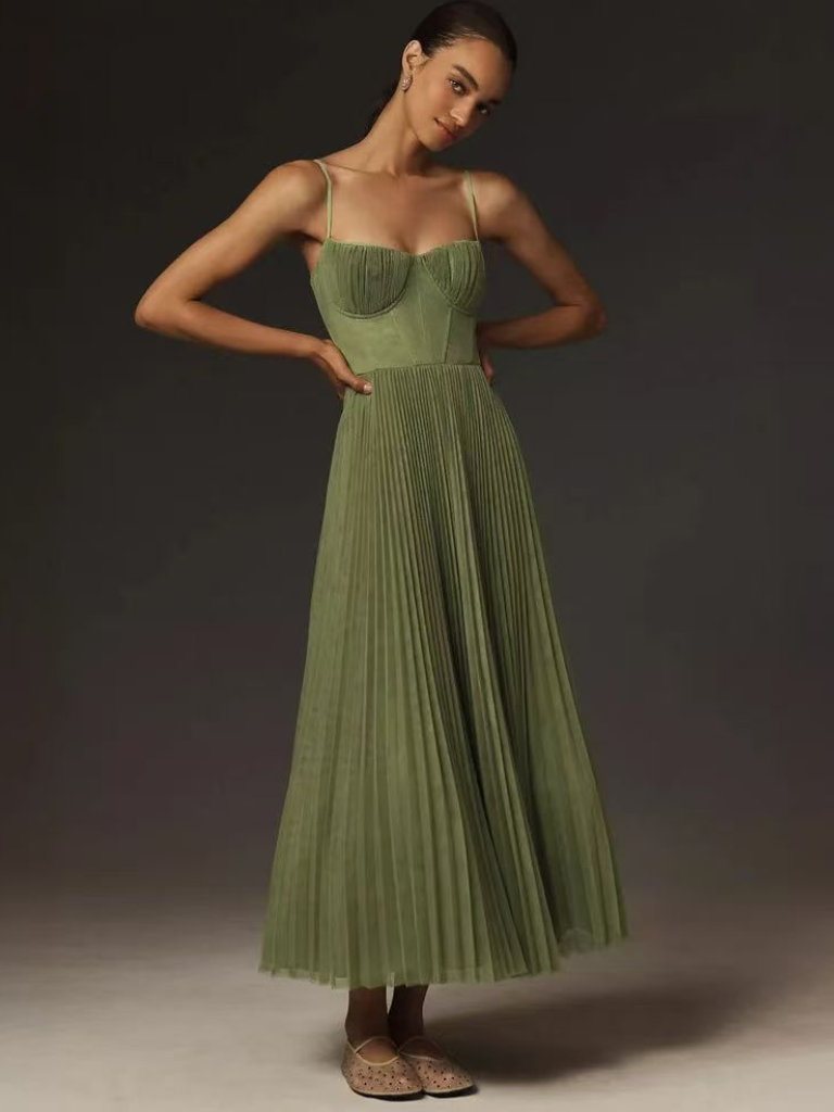 Gwen™ | Pleated Midi Dress