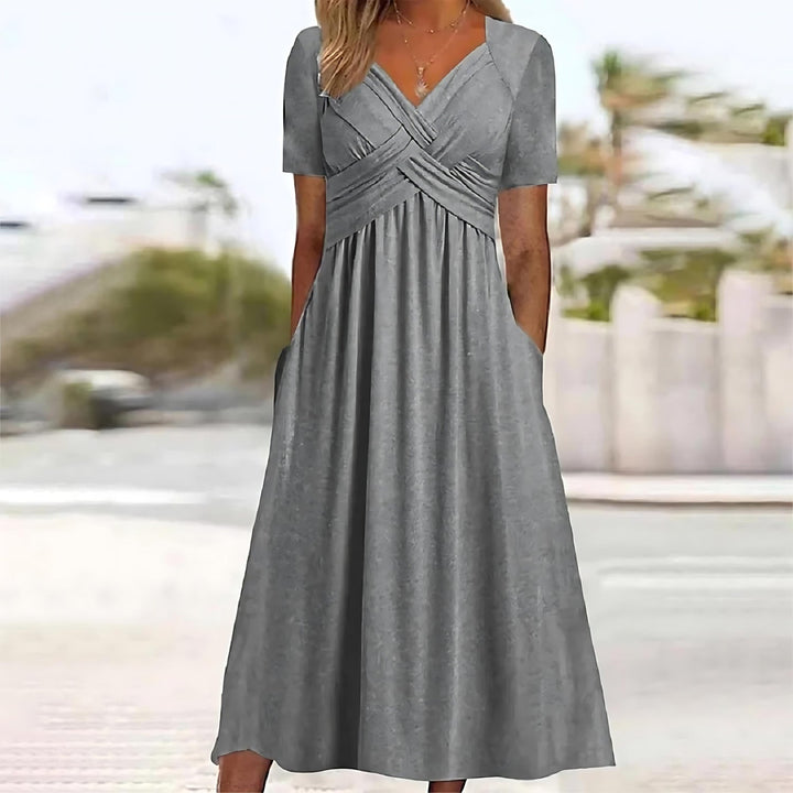 Danielle™ | Elegant Midi Dress with Tummy Coverage