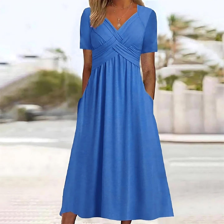 Danielle™ | Elegant Midi Dress with Tummy Coverage
