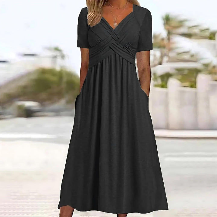 Danielle™ | Elegant Midi Dress with Tummy Coverage