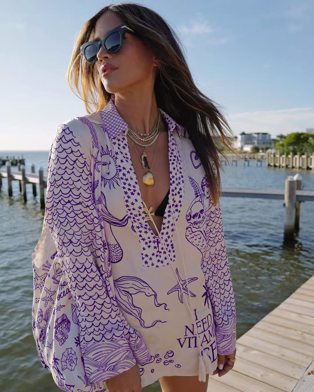 Kiana™ | Printed Beach Tunic Set
