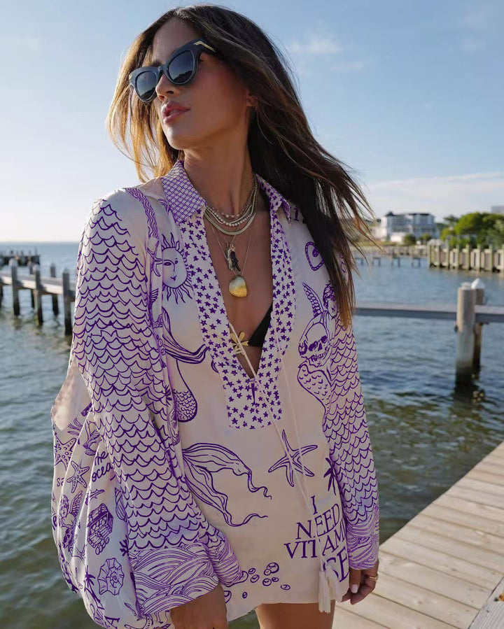Kiana™ | Printed Beach Tunic Set
