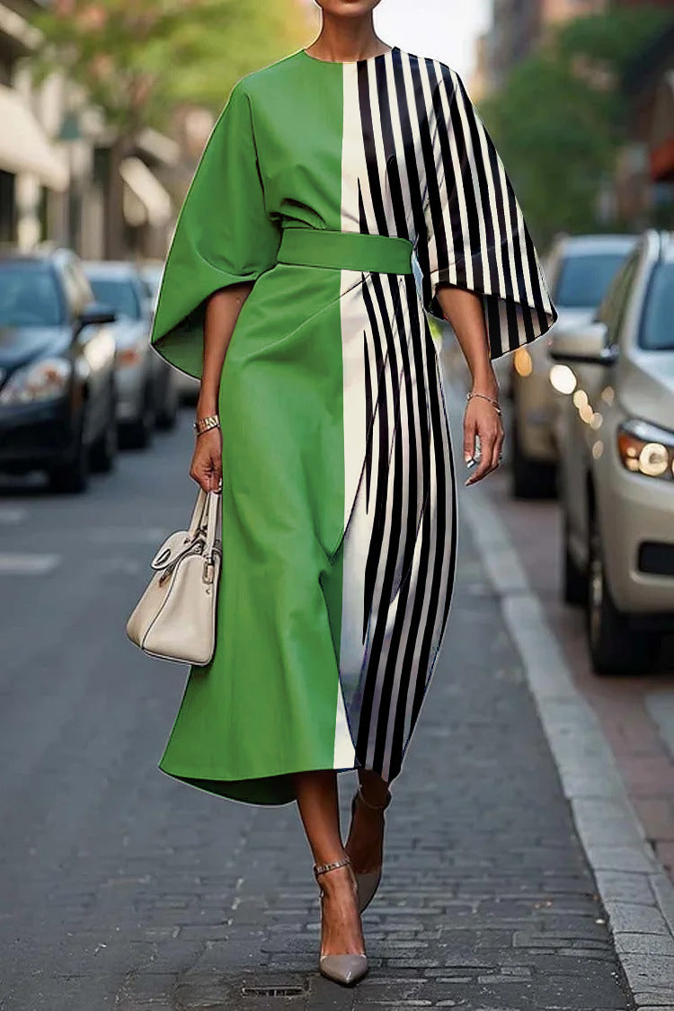 Beatriz™ | Stylish Batwing Sleeve Long Dress