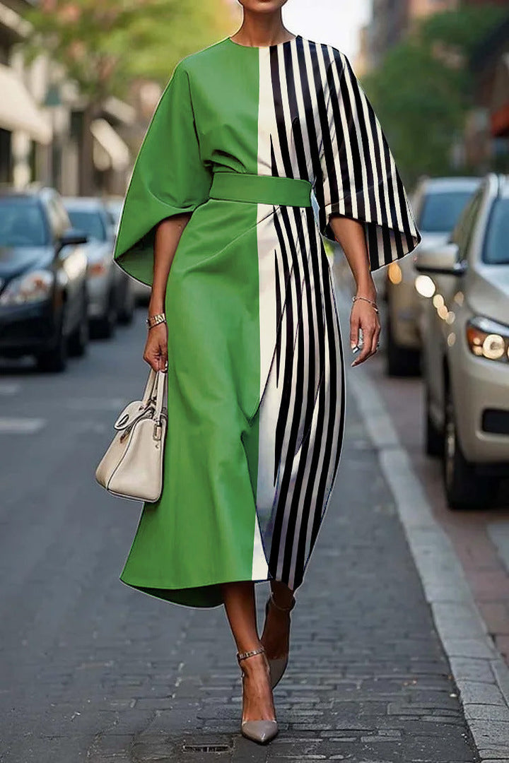 Beatriz™ | Stylish Batwing Sleeve Long Dress