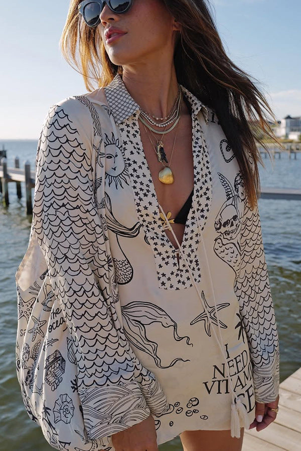 Kiana™ | Printed Beach Tunic Set