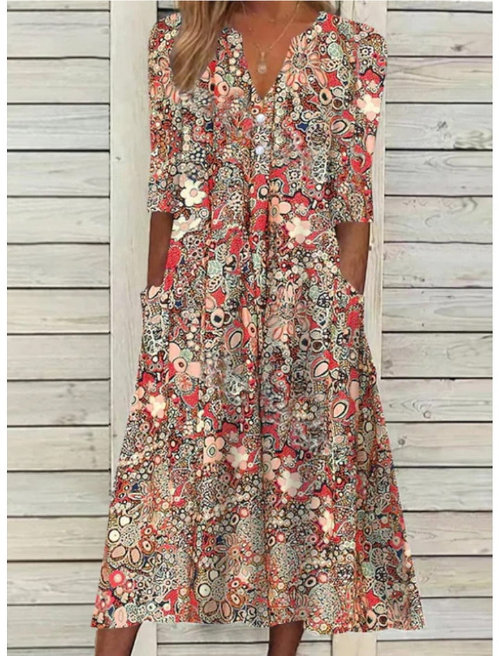 Valerie™ | Elegant Summer Dress with Belly Cover