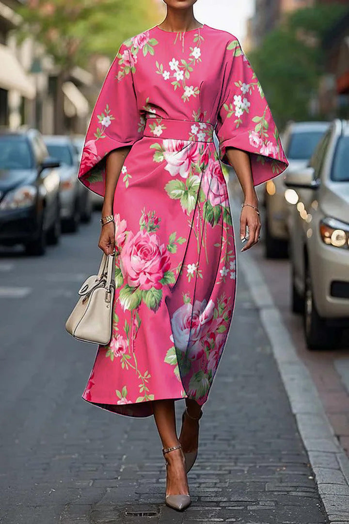 Beatriz™ | Stylish Batwing Sleeve Long Dress