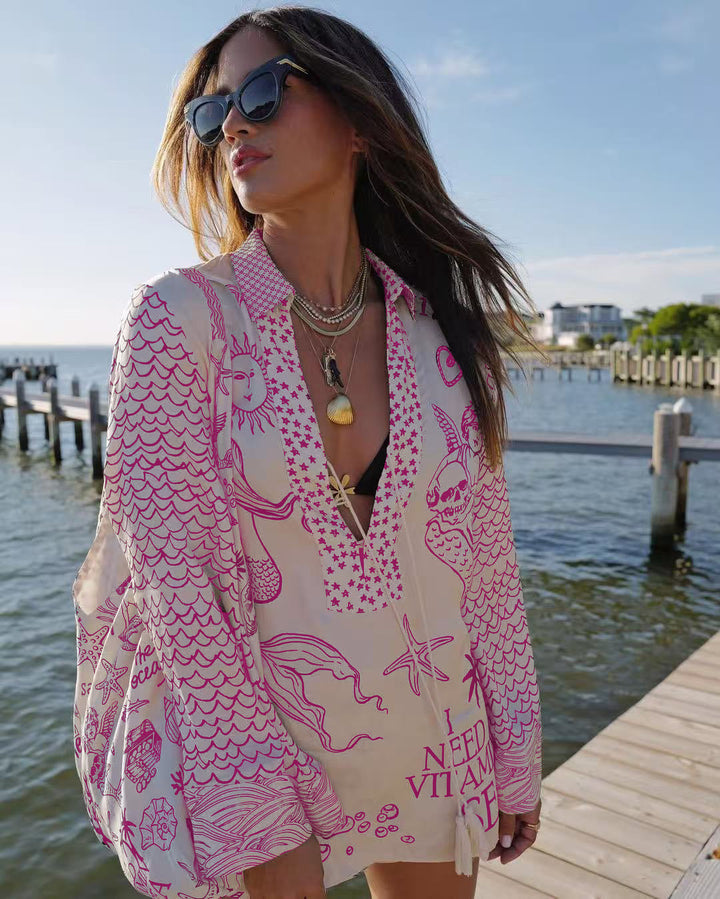 Kiana™ | Printed Beach Tunic Set