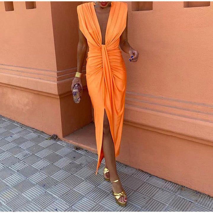 Crocetta™ | Elegant Low-Cut Dress
