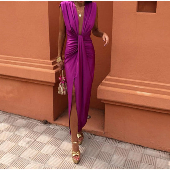 Crocetta™ | Elegant Low-Cut Dress