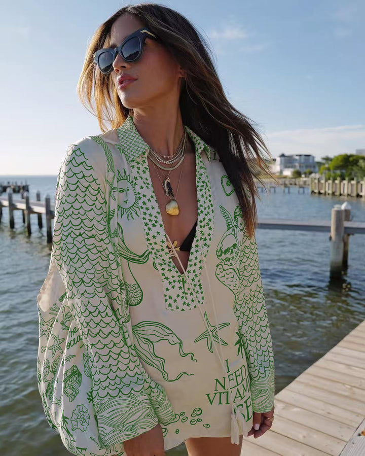 Kiana™ | Printed Beach Tunic Set