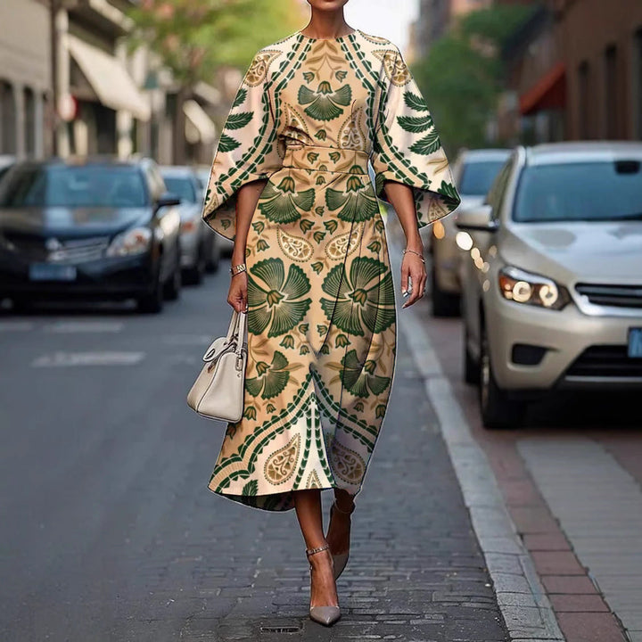 Beatriz™ | Stylish Batwing Sleeve Long Dress