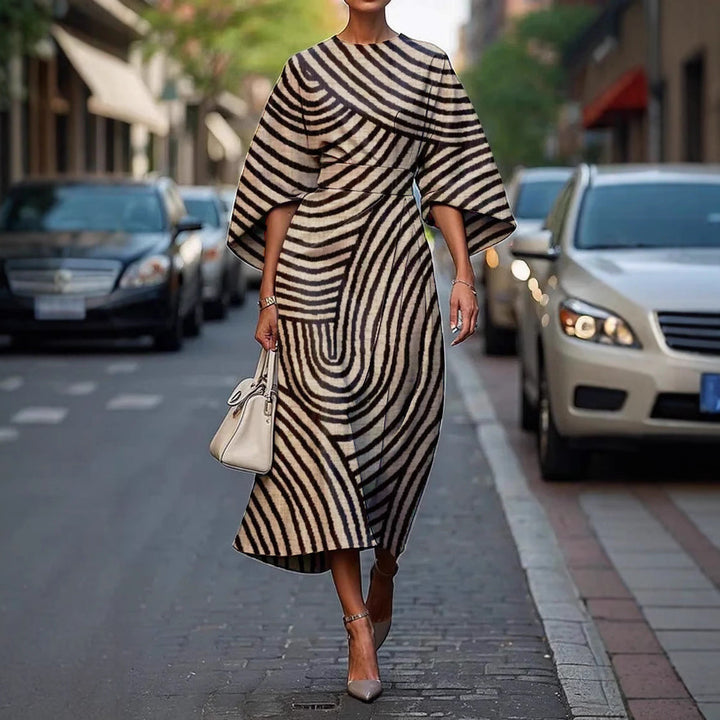 Beatriz™ | Stylish Batwing Sleeve Long Dress