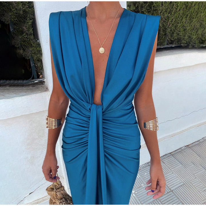 Crocetta™ | Elegant Low-Cut Dress