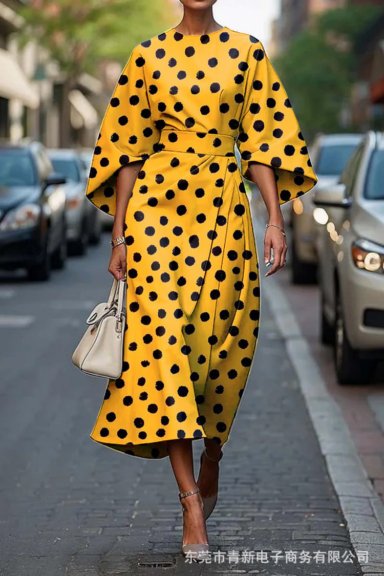 Beatriz™ | Stylish Batwing Sleeve Long Dress