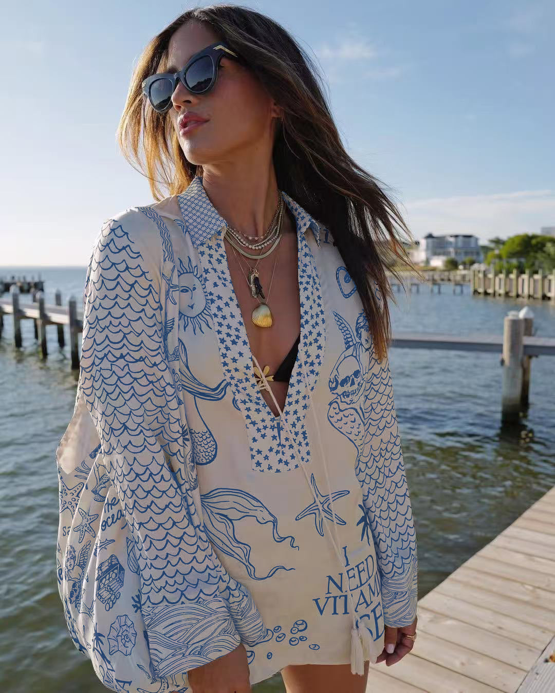 Kiana™ | Printed Beach Tunic Set