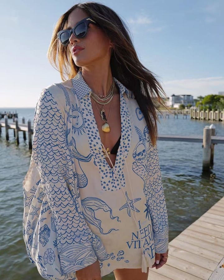 Kiana™ | Printed Beach Tunic Set