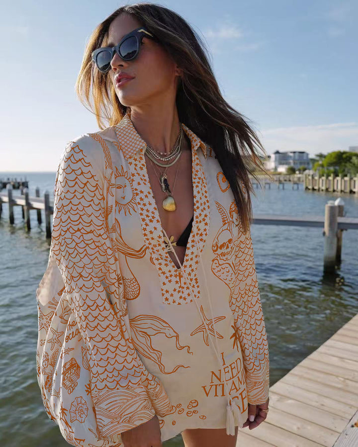 Kiana™ | Printed Beach Tunic Set
