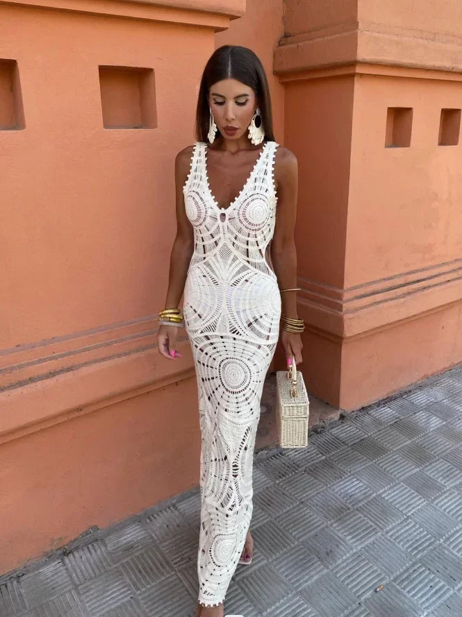 Liselotte™ | Long Dress with V-Neck