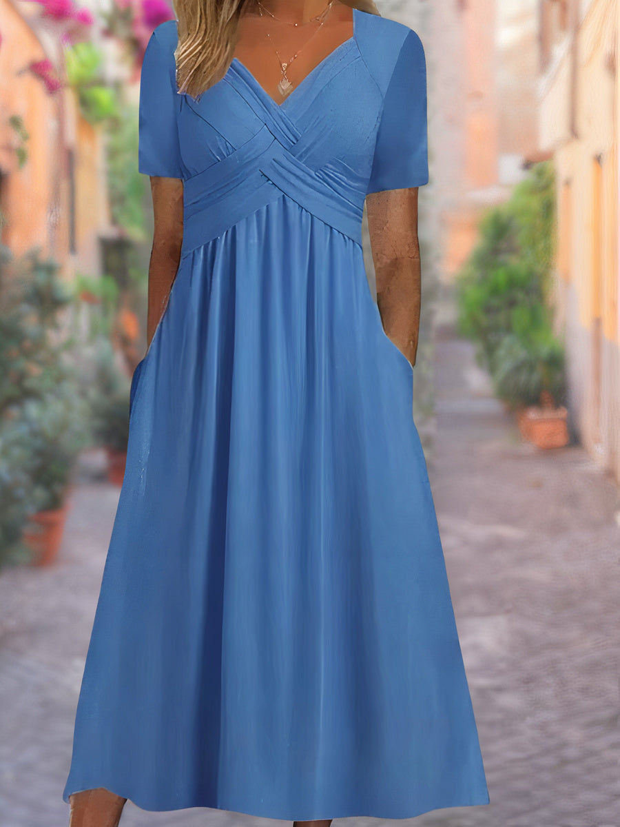 Ivy™ | Comfortable V-Neck Dress