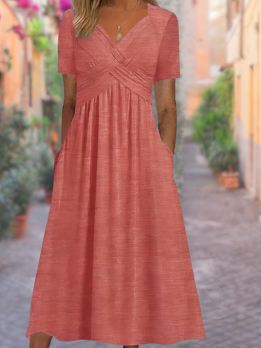 Ivy™ | Comfortable V-Neck Dress