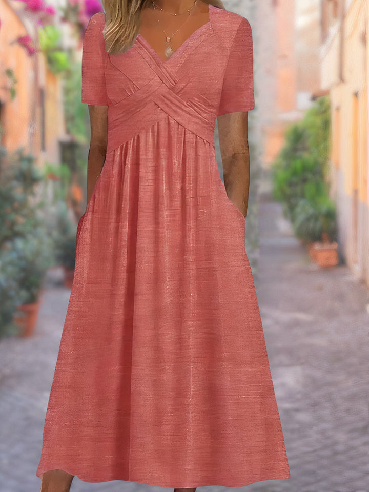 Ivy™ | Comfortable V-Neck Dress