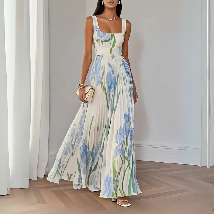 Hyacinth™ | Elegant Floral Maxi Dress