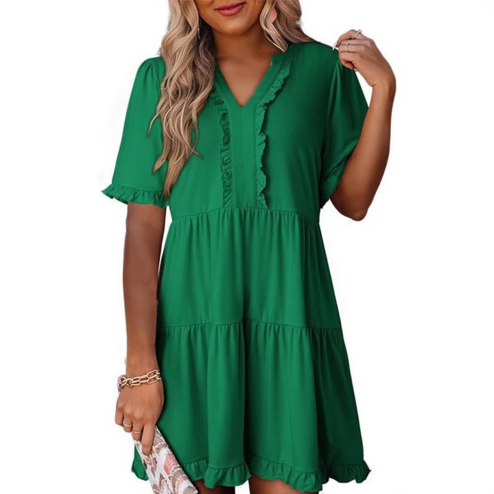 Alira – Casual V-Neck Mini Dress