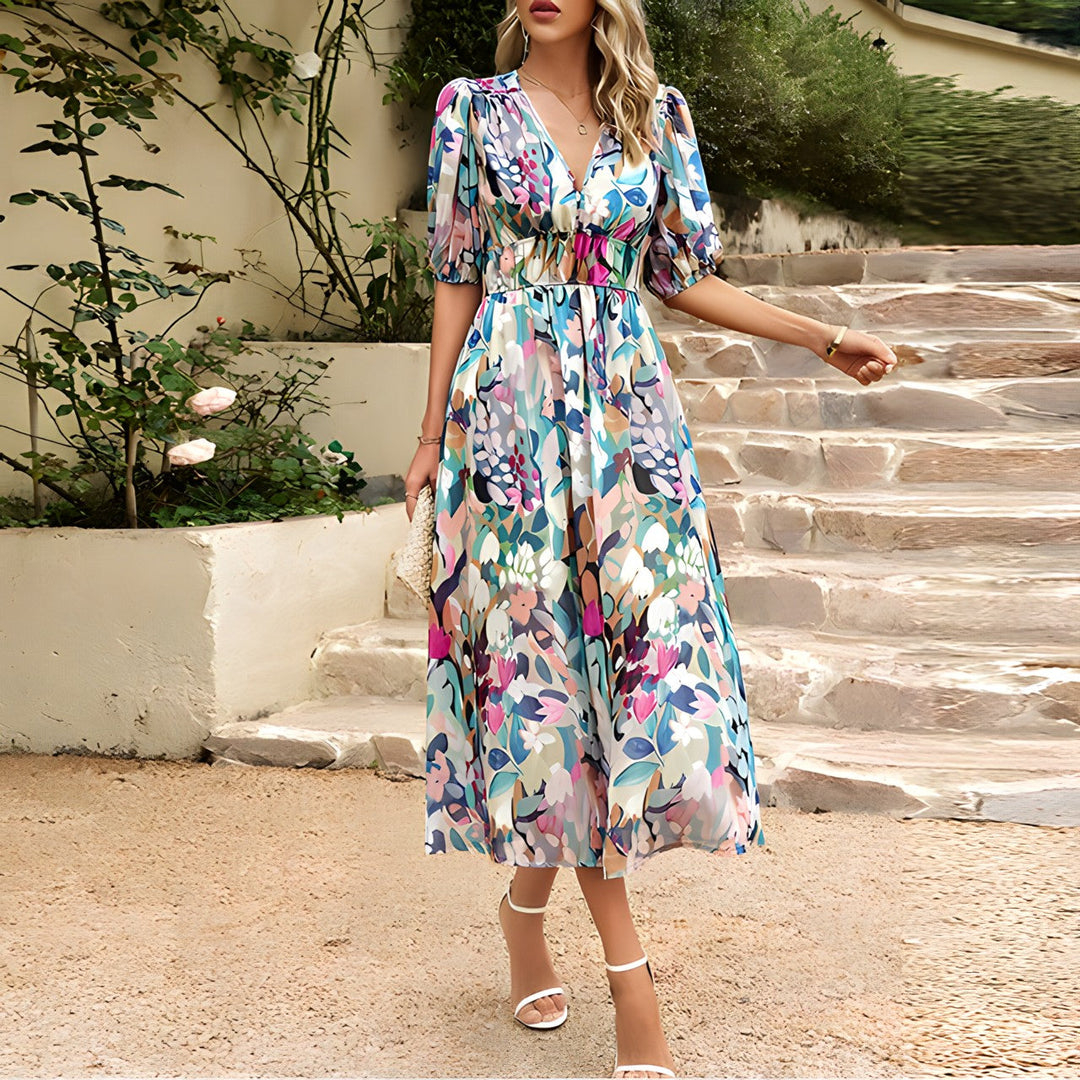Keira™ | Elegant V-Neck Dress