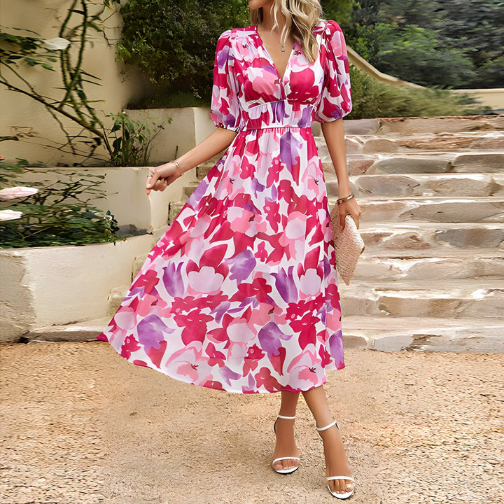 Keira™ | Elegant V-Neck Dress