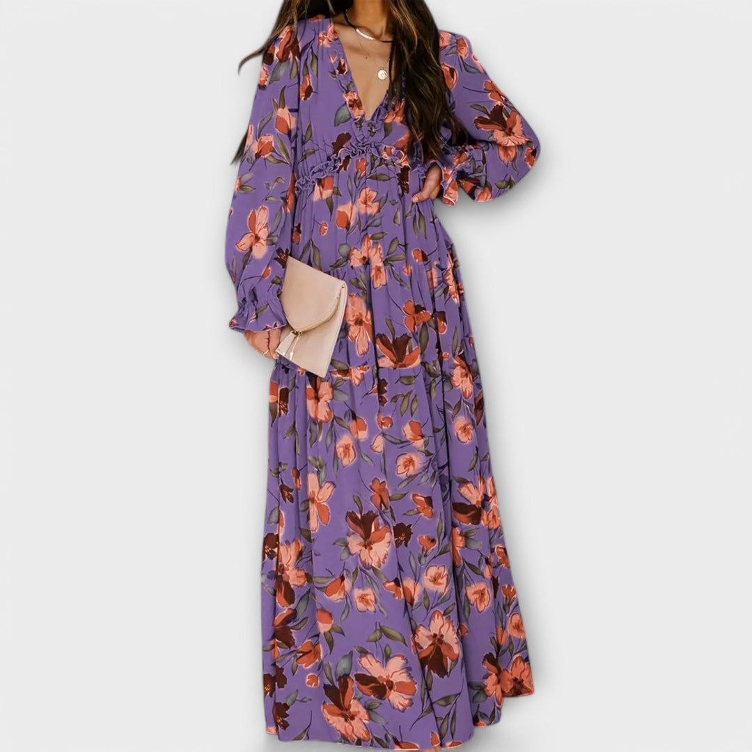 Cecilia™ | Elegant Floral Maxi Dress