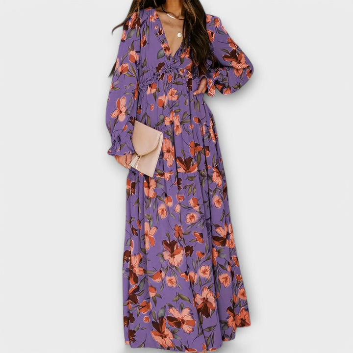Cecilia™ | Elegant Floral Maxi Dress