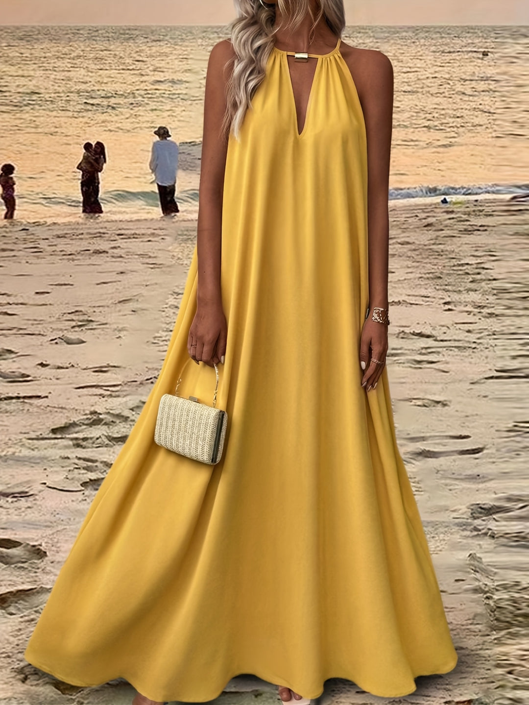 Yvonne™ | Halter Neck Maxi Dress