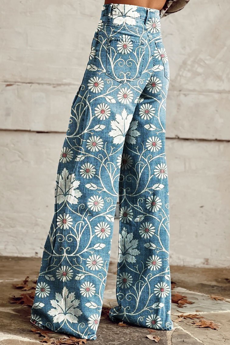 Stella™ | Stylish Wide-Leg Floral Pants