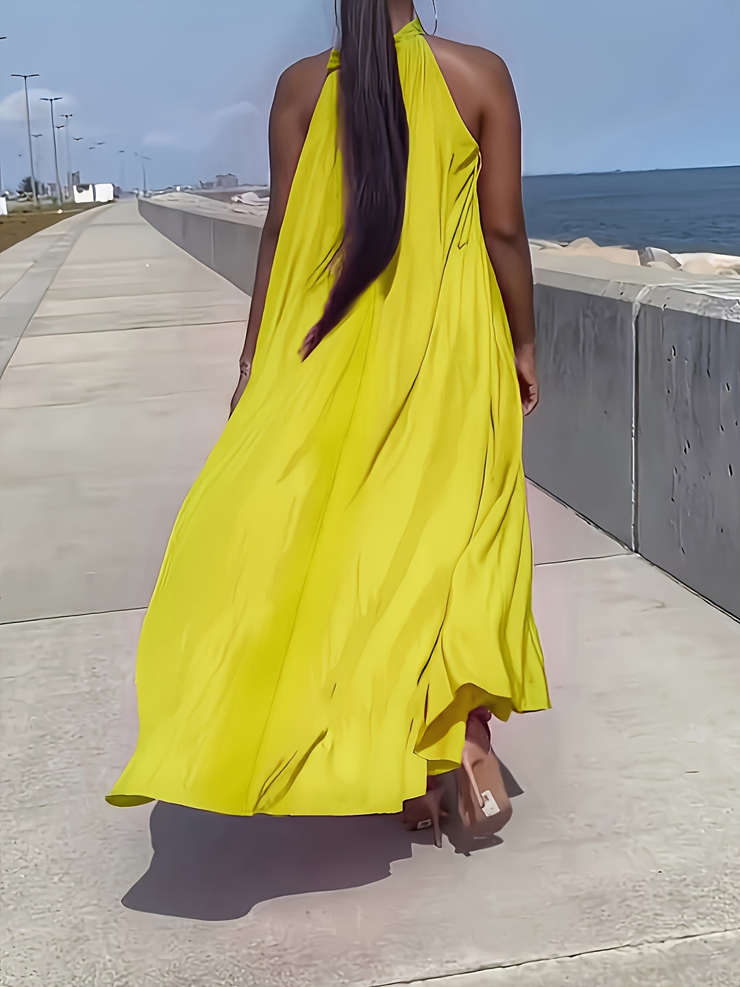 Ellen™ | Halter Neck Maxi Dress