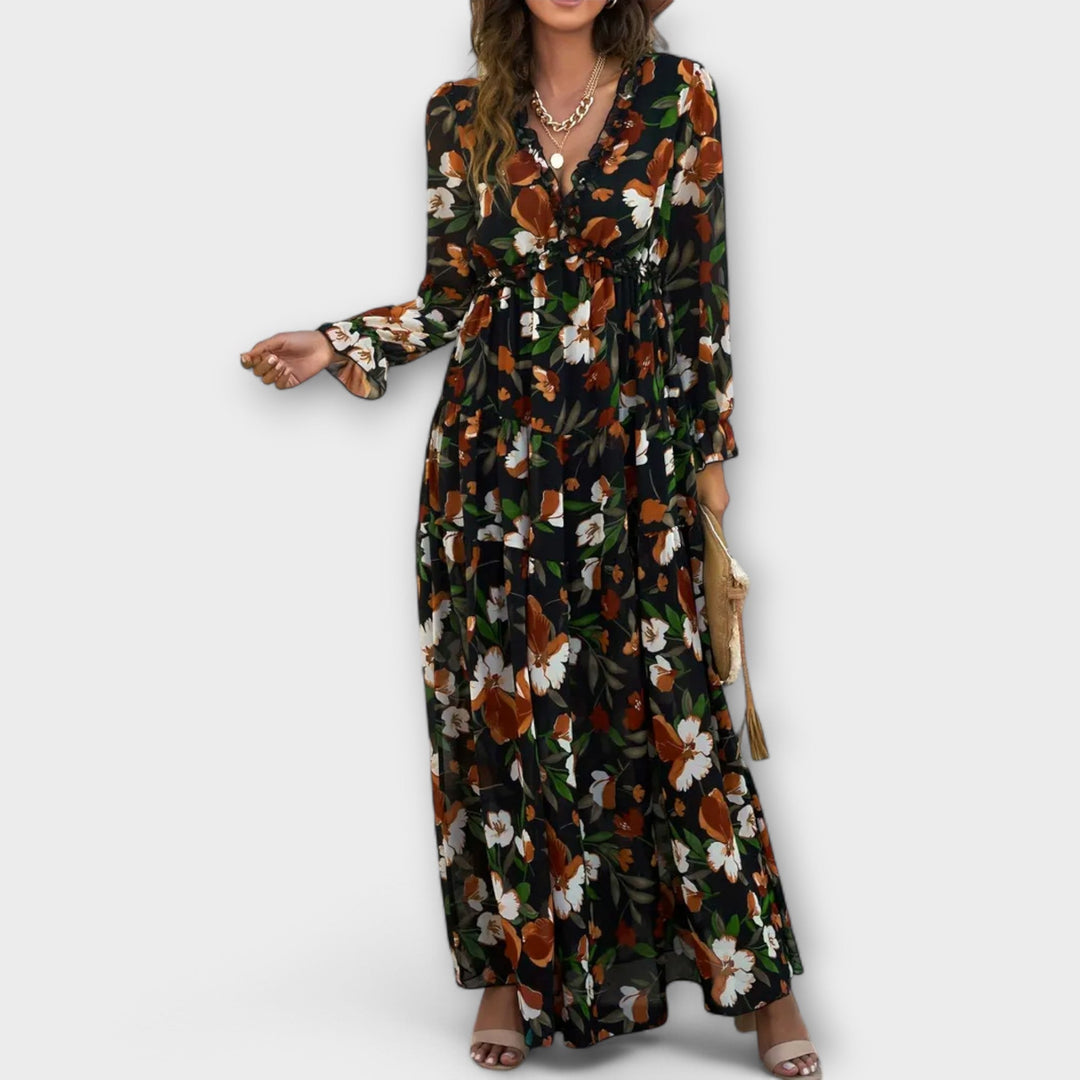Cecilia™ | Elegant Floral Maxi Dress