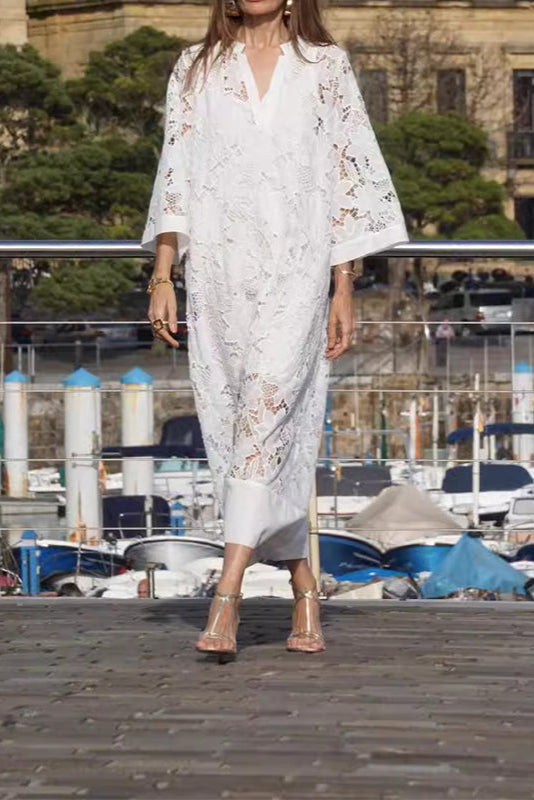 Addison™ | Modern Flowing Refined Lace Dress