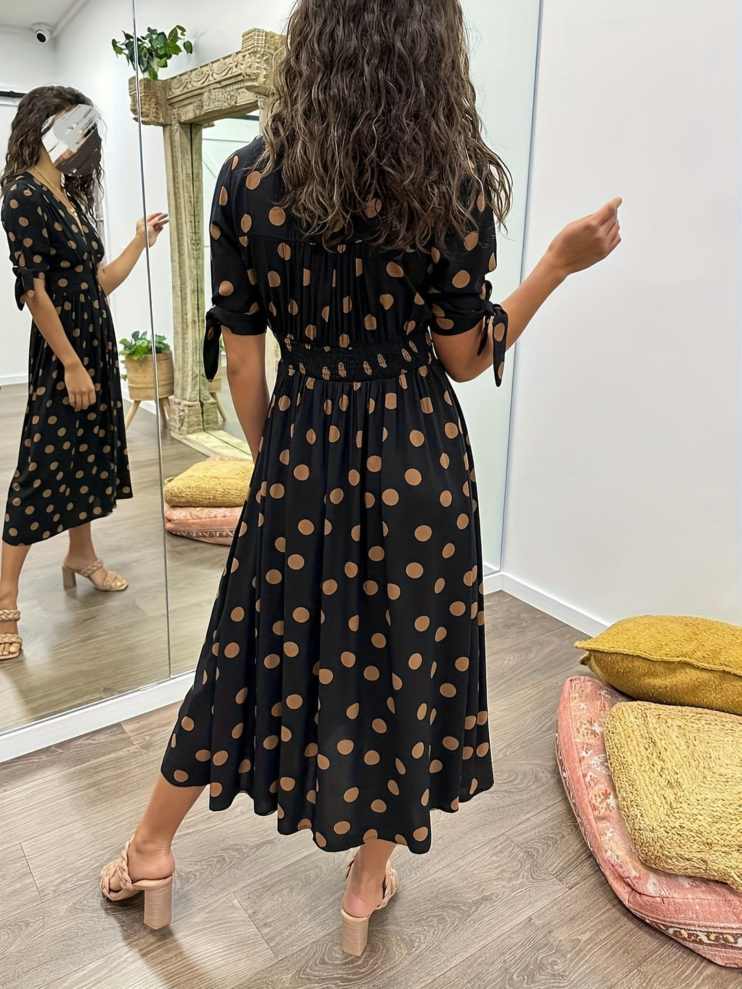 Emilienne­™ | Polka Dot V-Neck Dress