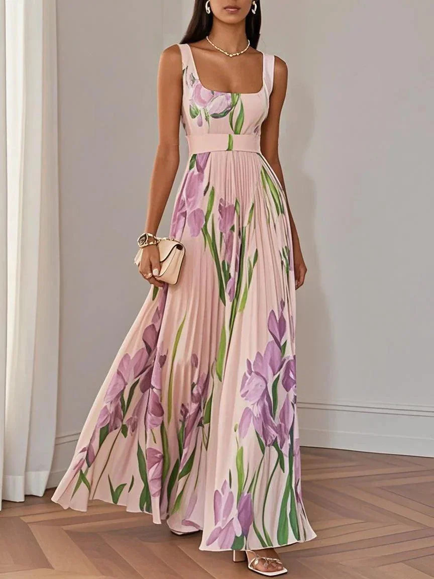 Hyacinth™ | Elegant Floral Maxi Dress