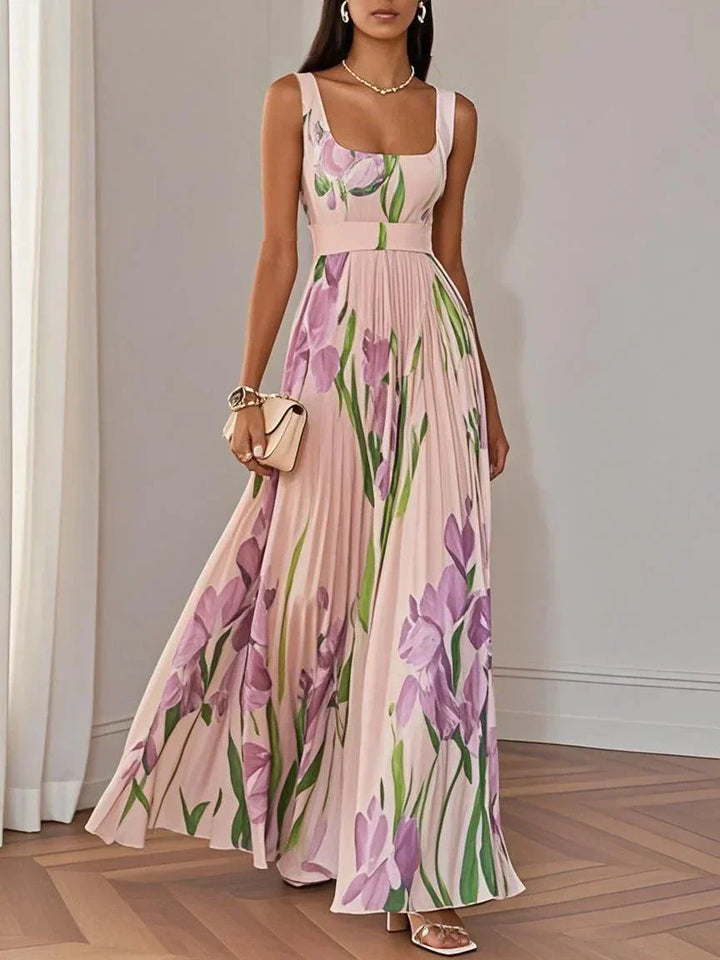 Hyacinth™ | Elegant Floral Maxi Dress