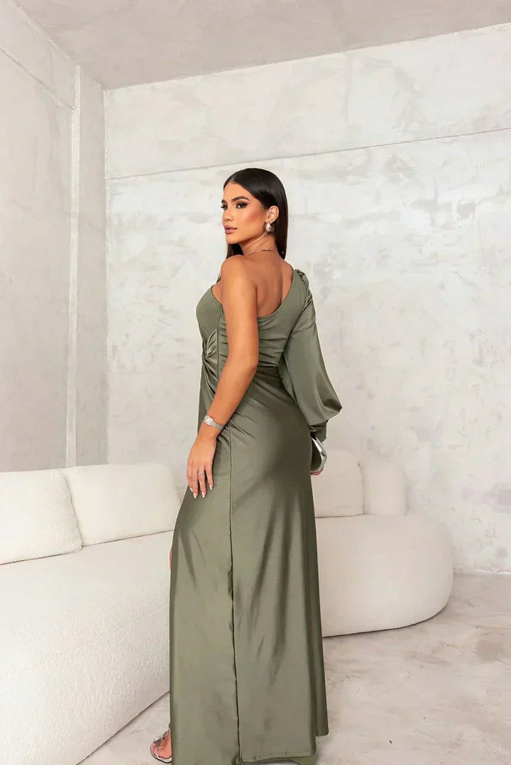 Zarra™ | Elegant One-Shoulder Maxi Dress