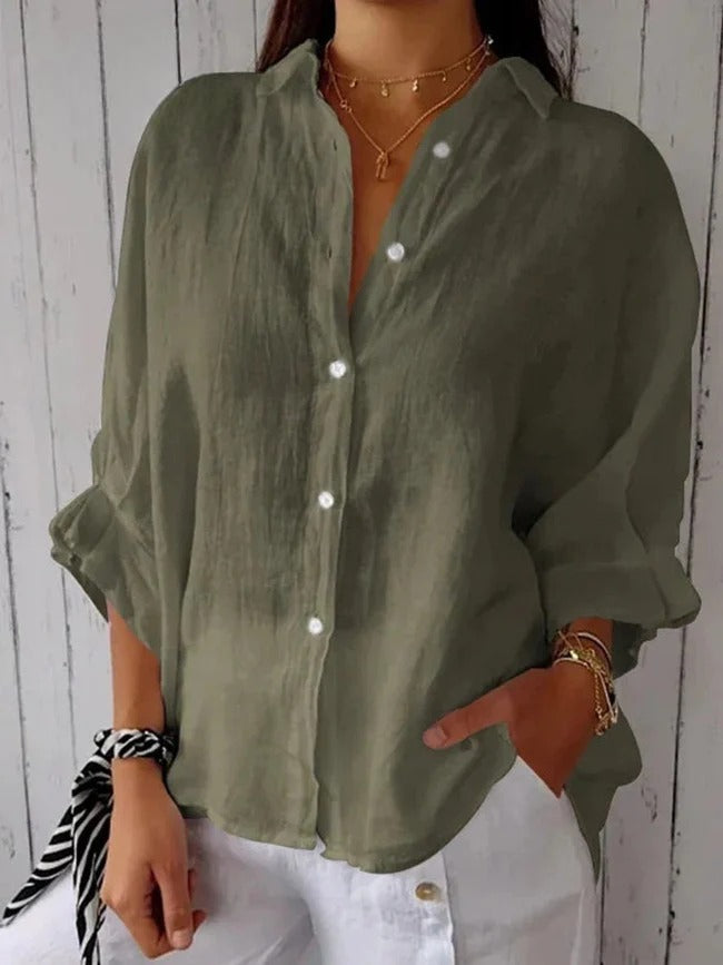 Aeloria™ | Lace-Up Loose Shirt