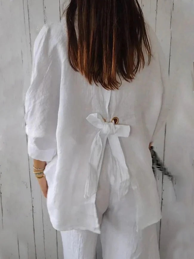 Aeloria™ | Lace-Up Loose Shirt