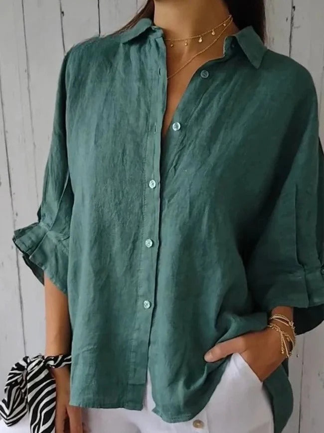 Aeloria™ | Lace-Up Loose Shirt