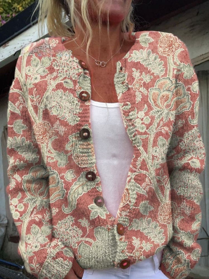 Bristal™ | Cozy Meadows Floral Buttoned Cardigan