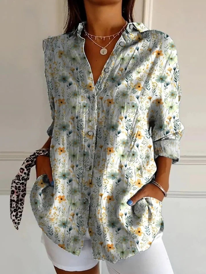 Bristal™ | Cozy Meadows Floral Buttoned Cardigan